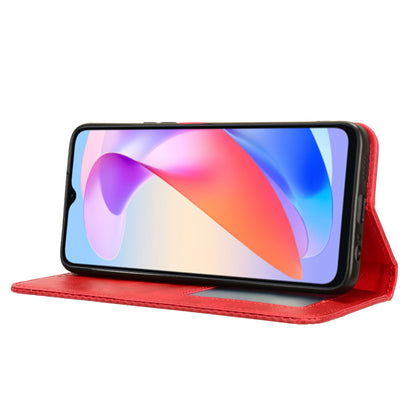 For Honor X6a 4G Retro Leather Wallet Case Magnetic Closing Anti-fall Stand Phone Cover