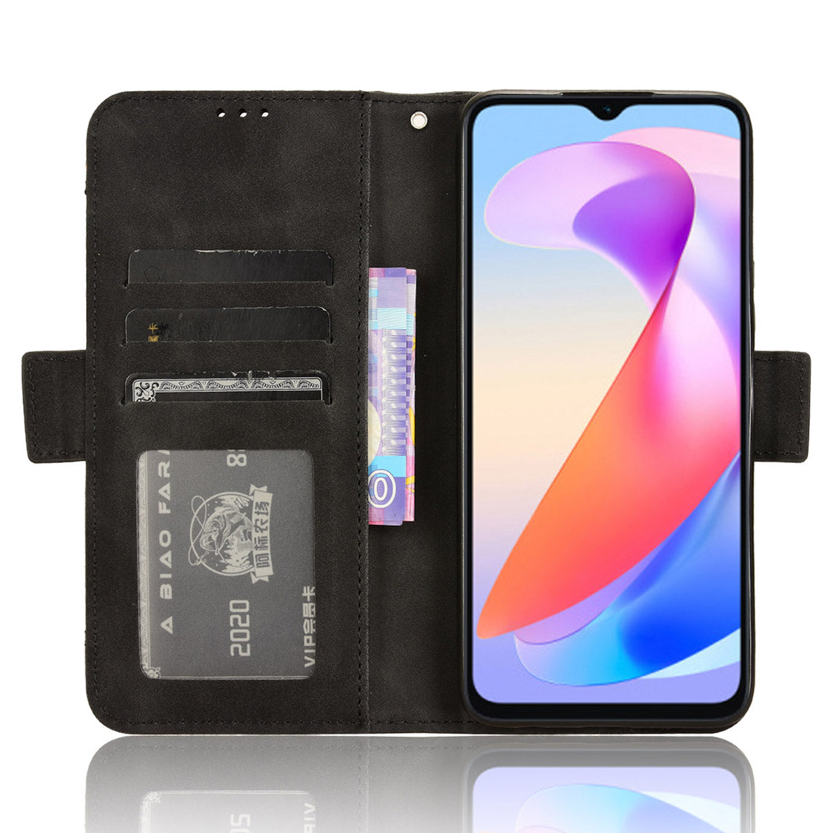 For Honor X6a 4G Multiple Card Slots Leather Phone Case Drop-proof Wallet Stand Cover