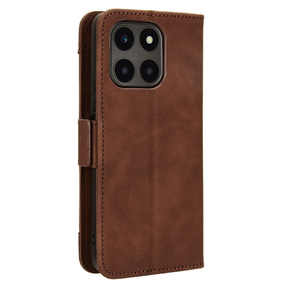 For Honor X6a 4G Multiple Card Slots Leather Phone Case Drop-proof Wallet Stand Cover