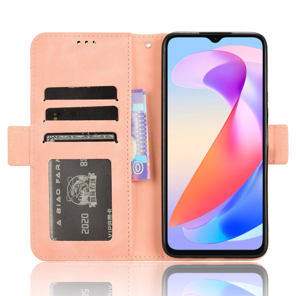 For Honor X6a 4G Multiple Card Slots Leather Phone Case Drop-proof Wallet Stand Cover