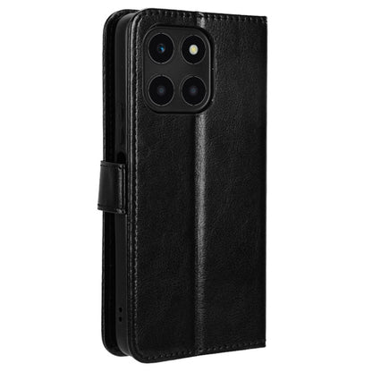 For Honor X6a 4G PU Leather Protective Case Crazy Horse Texture Phone Wallet Cover