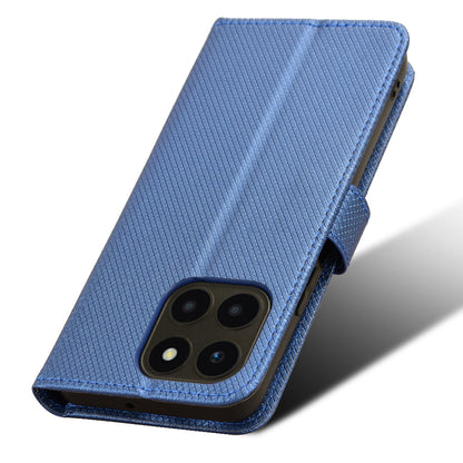 For Honor X6a 4G PU Leather Phone Case Diamond Texture Stand Protective Cell Phone Cover