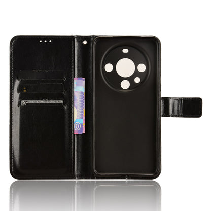 For Huawei Mate 60 Pro Anti-fall Phone Case Crazy Horse Texture Leather Wallet Stand Cover