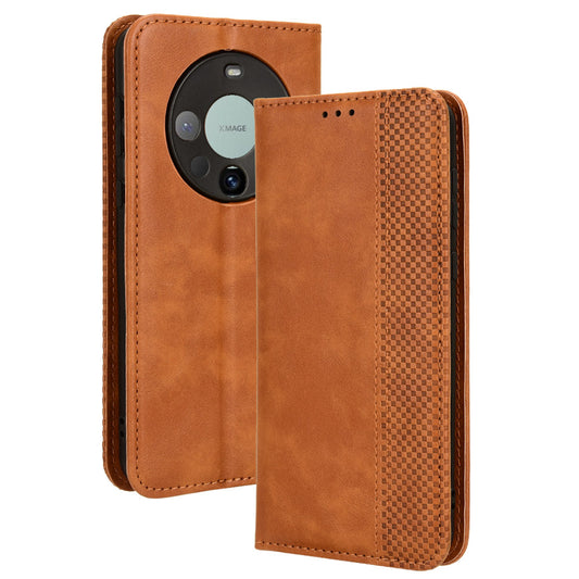 For Huawei Mate 60 Pro Retro PU Leather Wallet Case Shockproof Stand Phone Cover