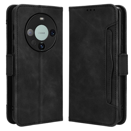 For Huawei Mate 60 Pro Multiple Card Slots PU Leather Phone Case Wallet Stand Protective Cover