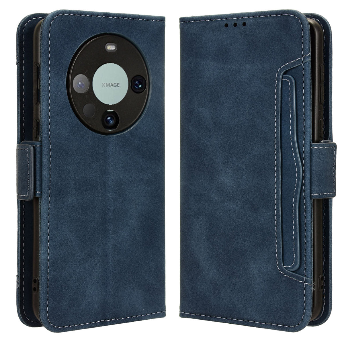 For Huawei Mate 60 Pro Multiple Card Slots PU Leather Phone Case Wallet Stand Protective Cover
