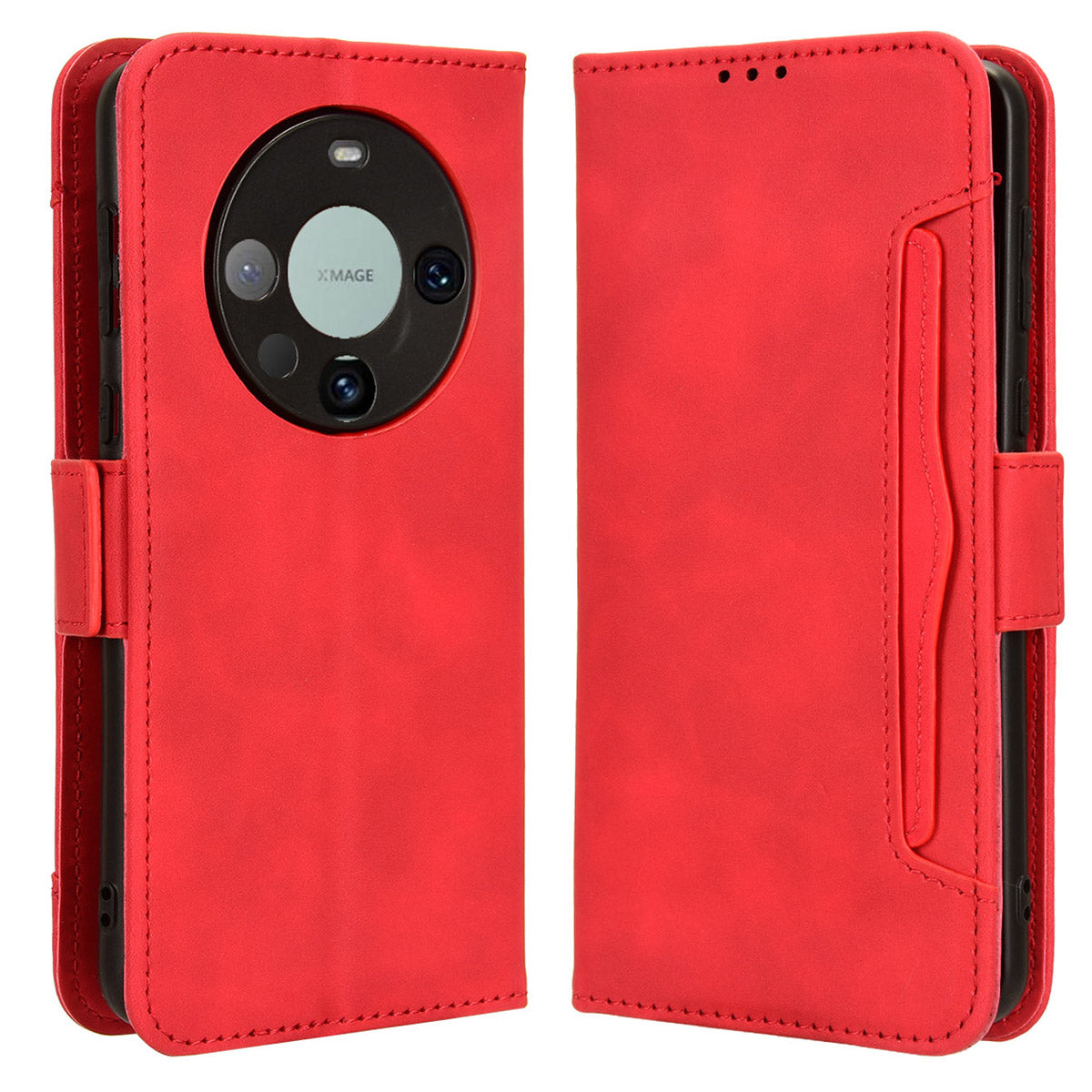 For Huawei Mate 60 Pro Multiple Card Slots PU Leather Phone Case Wallet Stand Protective Cover