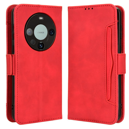 For Huawei Mate 60 Pro Multiple Card Slots PU Leather Phone Case Wallet Stand Protective Cover