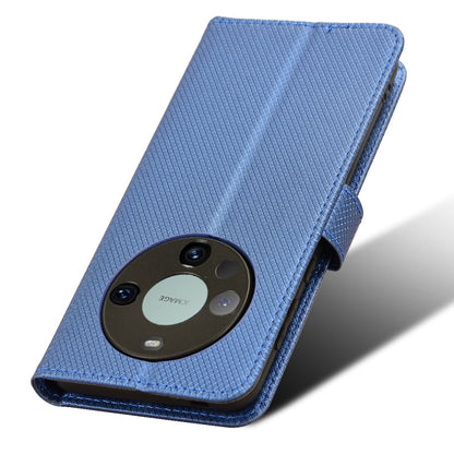 For Huawei Mate 60 Pro PU Leather Phone Case Stand Diamond Texture Protective Phone Cover