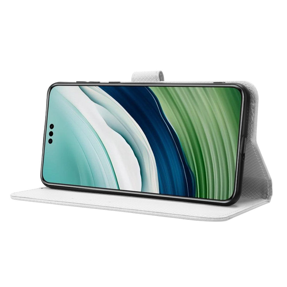 For Huawei Mate 60 Pro PU Leather Phone Case Stand Diamond Texture Protective Phone Cover