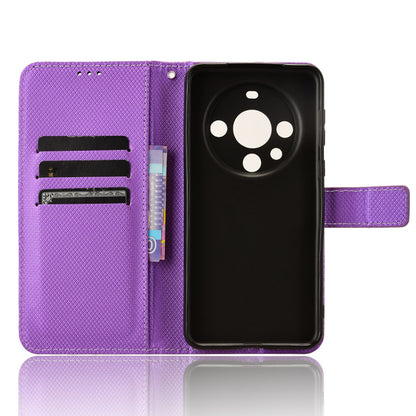 For Huawei Mate 60 Pro PU Leather Phone Case Stand Diamond Texture Protective Phone Cover