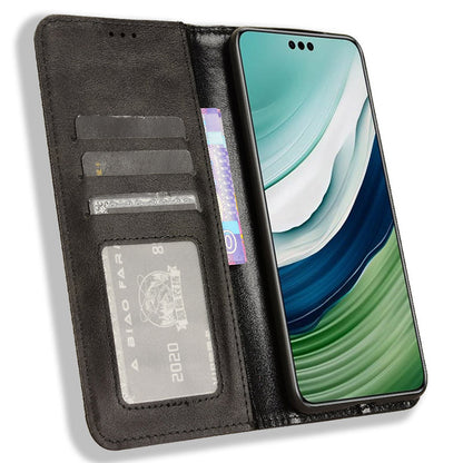 For Huawei Mate 60 Retro PU Leather Case Magnetic Auto-absorbed Wallet Stand Phone Cover