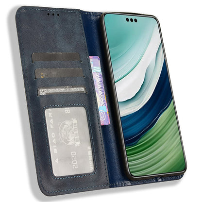 For Huawei Mate 60 Retro PU Leather Case Magnetic Auto-absorbed Wallet Stand Phone Cover