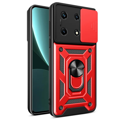 For Infinix Note 30 Pro 4G Slim-Fit PC+TPU Kickstand Anti-drop Cover Slide Lens Protection Phone Case