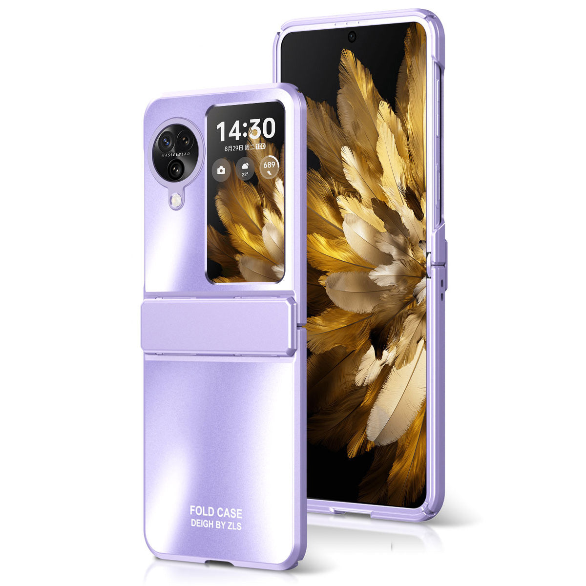 For Oppo Find N3 Flip 5G Hard PC Phone Case Hinge Design Frost Plating Cover Protector