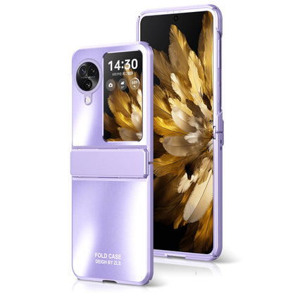 For Oppo Find N3 Flip 5G Hard PC Phone Case Hinge Design Frost Plating Cover Protector