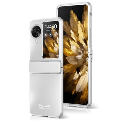For Oppo Find N3 Flip 5G Hard PC Phone Case Hinge Design Frost Plating Cover Protector