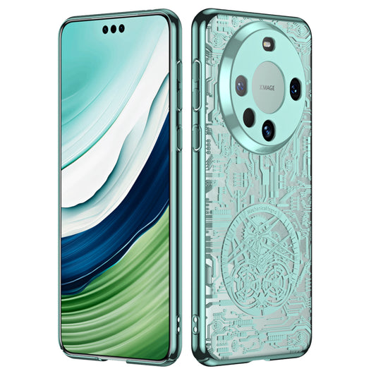 For Huawei Mate 60 Pro PC Phone Case Mechanical Legend Series Electroplating Cell Phone Protective Cover