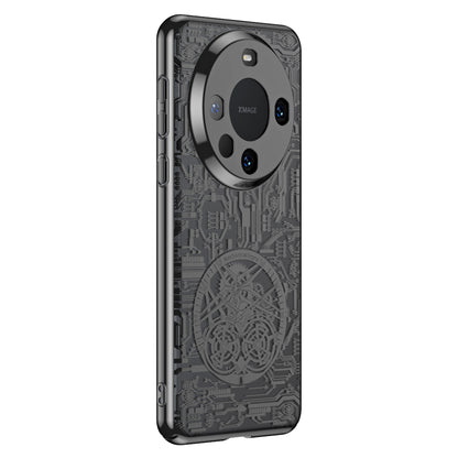 For Huawei Mate 60 Pro PC Phone Case Mechanical Legend Series Electroplating Cell Phone Protective Cover