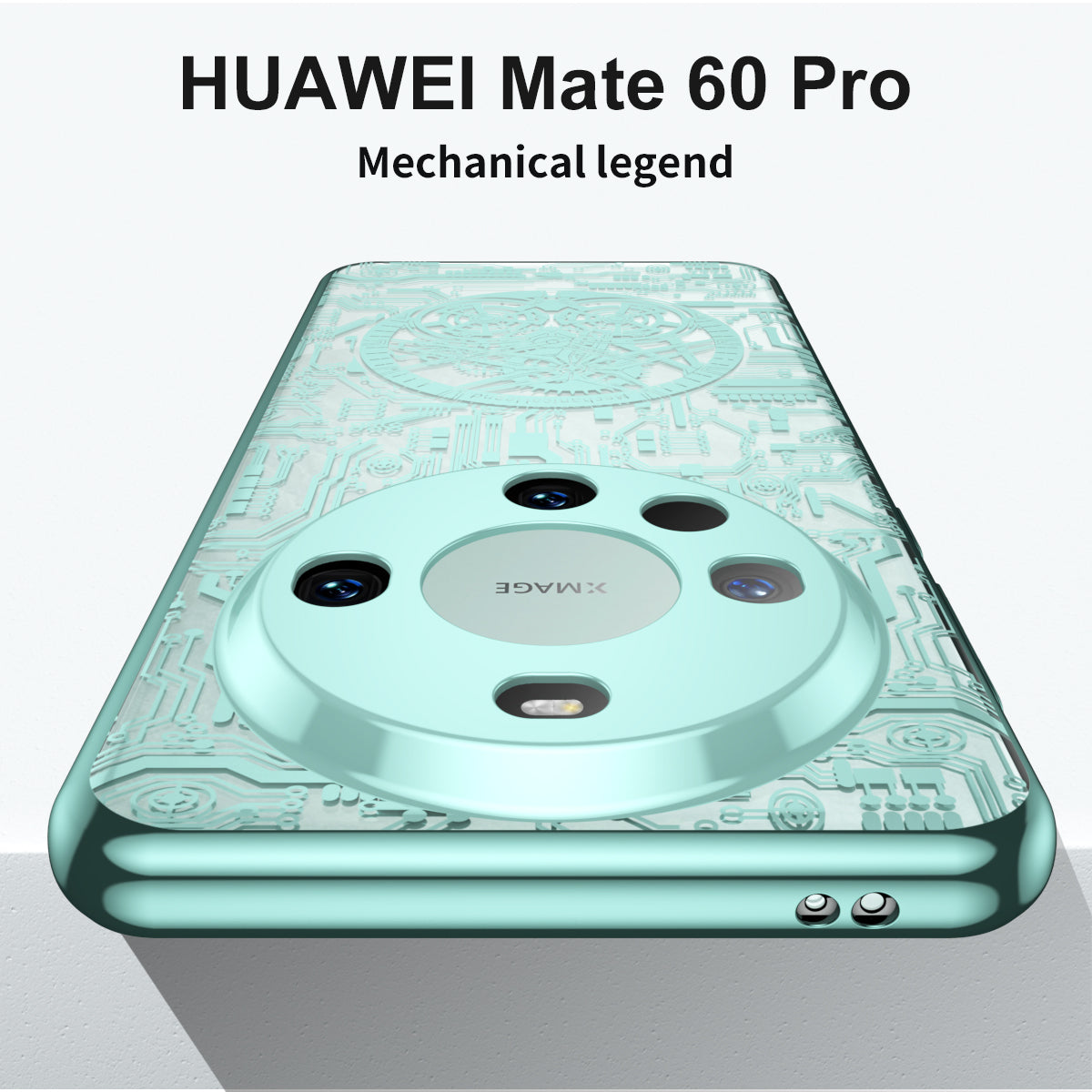 For Huawei Mate 60 Pro PC Phone Case Mechanical Legend Series Electroplating Cell Phone Protective Cover