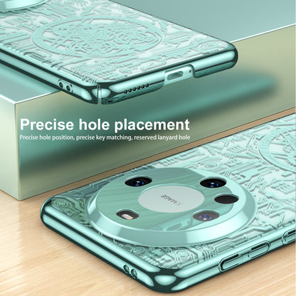 For Huawei Mate 60 Pro PC Phone Case Mechanical Legend Series Electroplating Cell Phone Protective Cover