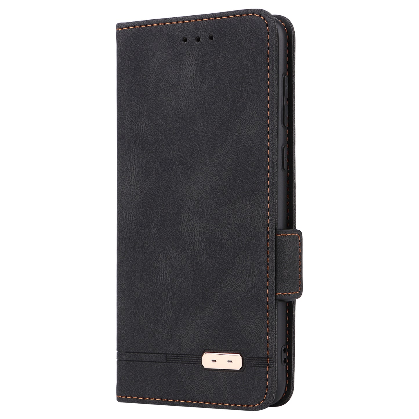 For Huawei Mate 60 Pro Hardware Decor Stand Phone Case PU Leather Wallet Cover