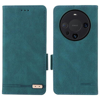 For Huawei Mate 60 Pro Hardware Decor Stand Phone Case PU Leather Wallet Cover