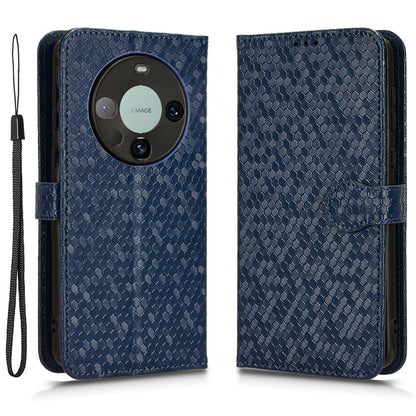 For Huawei Mate 60 Pro PU Leather Anti-drop Phone Case Imprinted Wallet Stand Cover