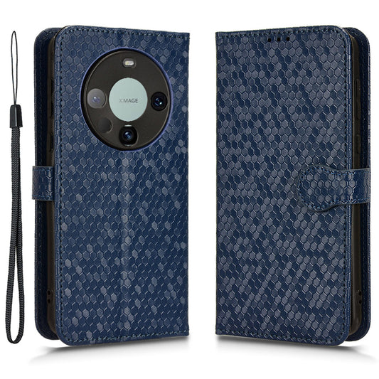 For Huawei Mate 60 Pro PU Leather Anti-drop Phone Case Imprinted Wallet Stand Cover