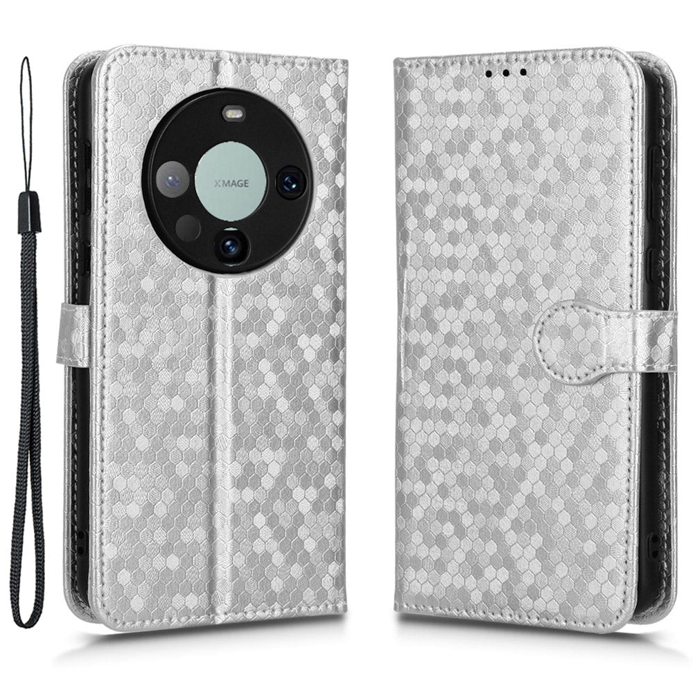 For Huawei Mate 60 Pro PU Leather Anti-drop Phone Case Imprinted Wallet Stand Cover