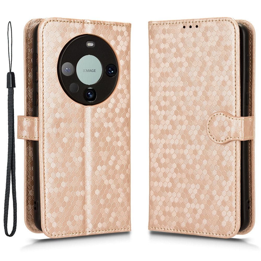 For Huawei Mate 60 Pro PU Leather Anti-drop Phone Case Imprinted Wallet Stand Cover
