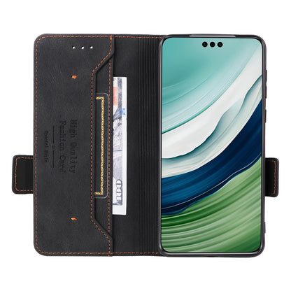 For Huawei Mate 60 PU Leather Protective Cover Hardware Decor Wallet Stand Phone Case