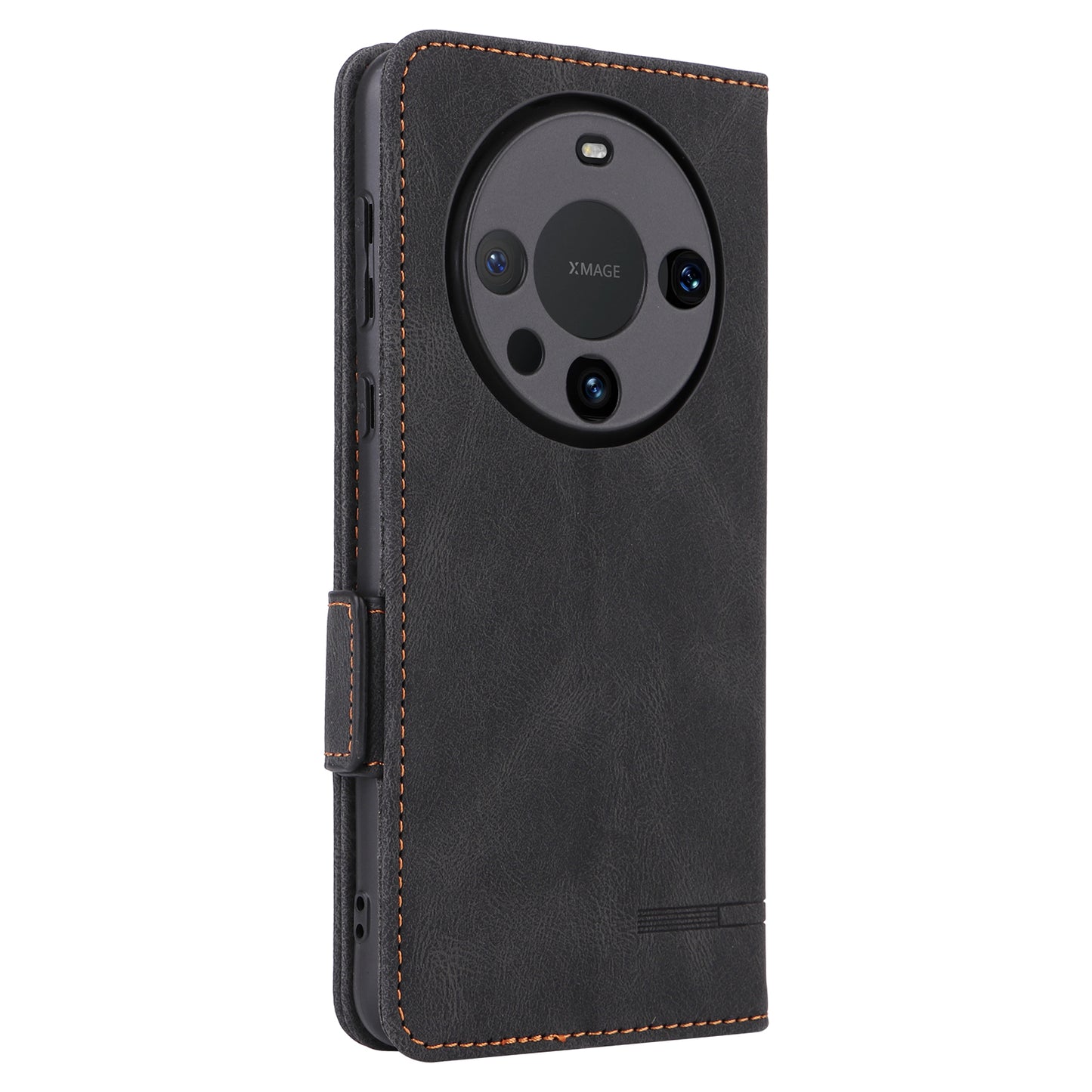 For Huawei Mate 60 PU Leather Protective Cover Hardware Decor Wallet Stand Phone Case