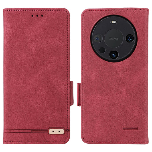 For Huawei Mate 60 PU Leather Protective Cover Hardware Decor Wallet Stand Phone Case