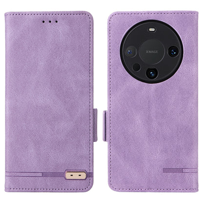 For Huawei Mate 60 PU Leather Protective Cover Hardware Decor Wallet Stand Phone Case