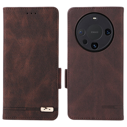 For Huawei Mate 60 PU Leather Protective Cover Hardware Decor Wallet Stand Phone Case