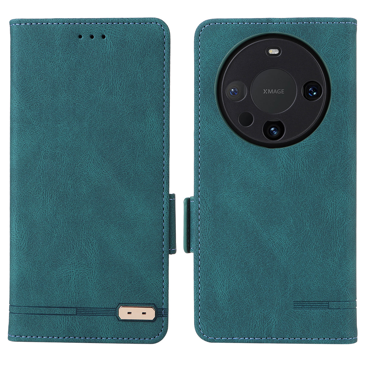 For Huawei Mate 60 PU Leather Protective Cover Hardware Decor Wallet Stand Phone Case