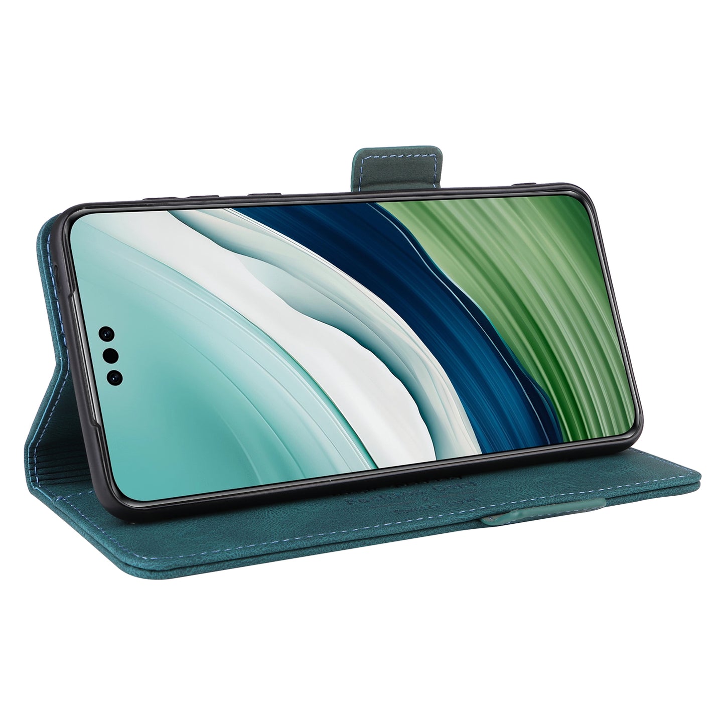 For Huawei Mate 60 PU Leather Protective Cover Hardware Decor Wallet Stand Phone Case