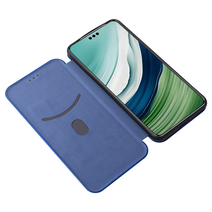 For Huawei Mate 60 Pro Carbon Fiber Texture Phone Case Card Holder PU Leather Stand Cover