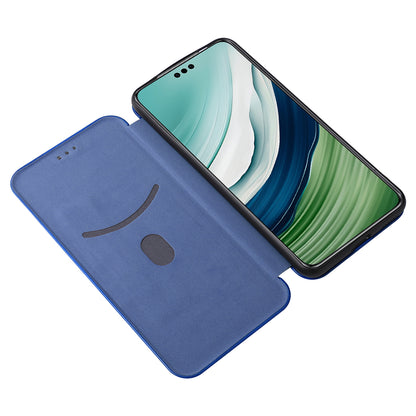 For Huawei Mate 60 Carbon Fiber Texture Card Holder Phone Case Leather Stand Anti-fall Cover
