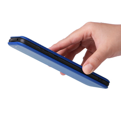 For Huawei Mate 60 Carbon Fiber Texture Card Holder Phone Case Leather Stand Anti-fall Cover