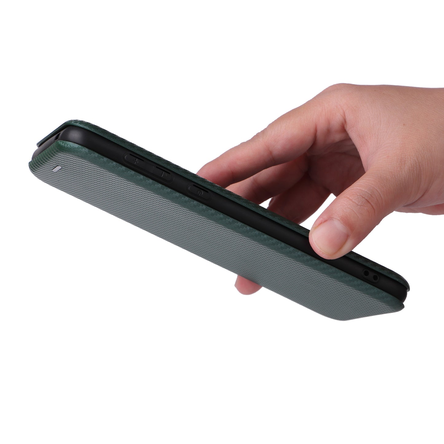 For Huawei Mate 60 Carbon Fiber Texture Card Holder Phone Case Leather Stand Anti-fall Cover