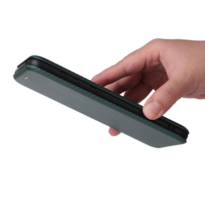 For Huawei Mate 60 Carbon Fiber Texture Card Holder Phone Case Leather Stand Anti-fall Cover