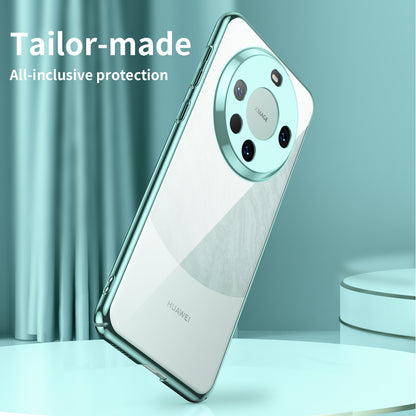 For Huawei Mate 60 Pro Drop-proof PC Phone Case Electroplating Shockproof Cell Phone Cover