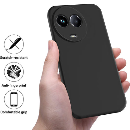 For Realme 11x 5G Liquid Silicone Mobile Phone Case Soft Lining Anti-scratch Back Cover