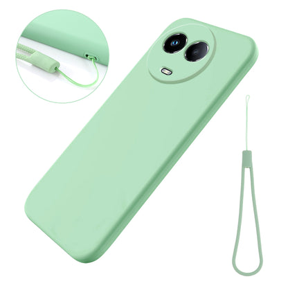 For Realme 11x 5G Liquid Silicone Mobile Phone Case Soft Lining Anti-scratch Back Cover