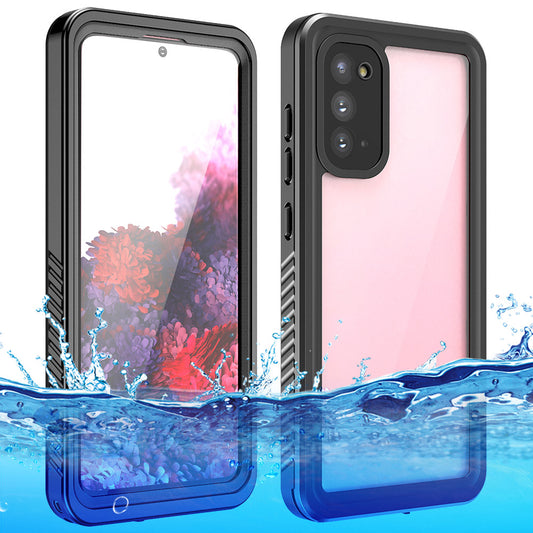 FS Series IP68 Waterproof Case For Samsung Galaxy S20 FE Clear Anti-scratch Anti-fall Phone Cover Shell