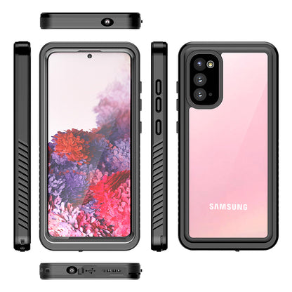 FS Series IP68 Waterproof Case For Samsung Galaxy S20 FE Clear Anti-scratch Anti-fall Phone Cover Shell