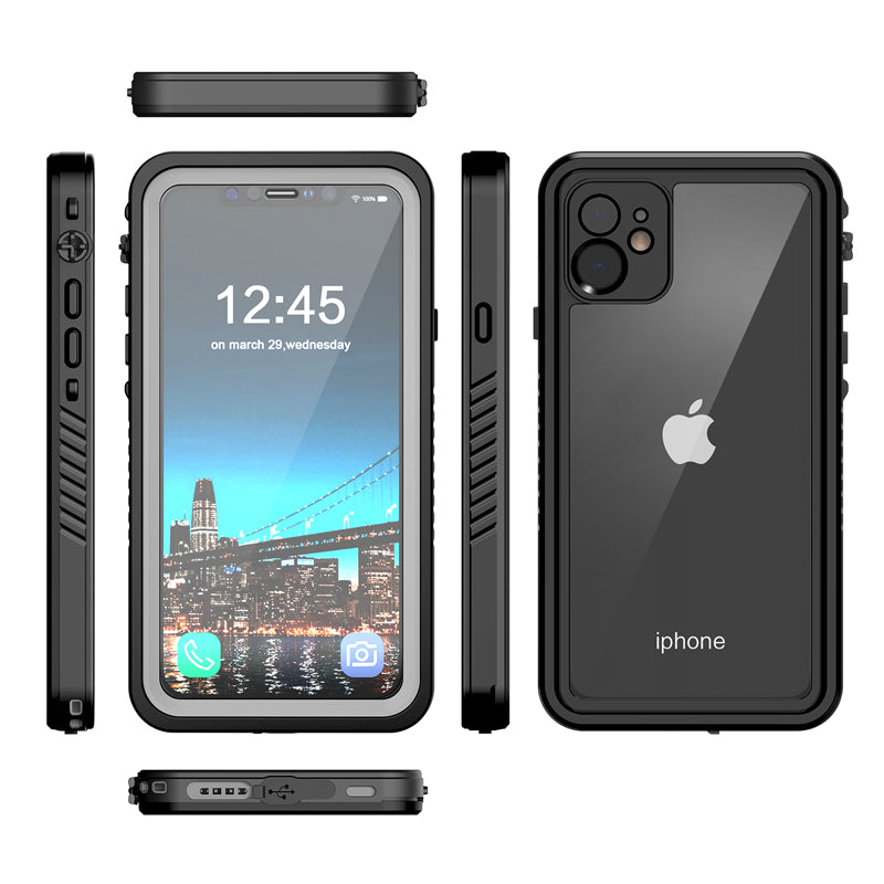 FS Series For iPhone 11 Waterproof Case Dustproof IP68 Underwater Full Body Sealed Clear Phone Cover