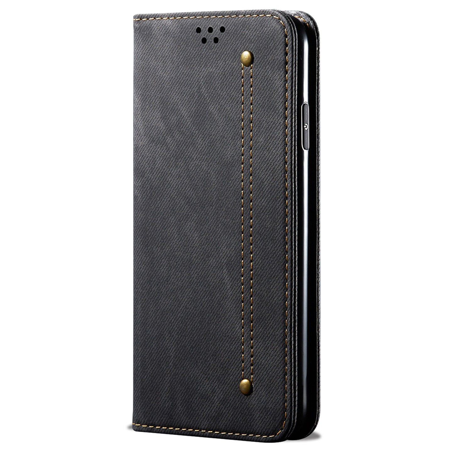 For Honor X6a 4G Phone Case Jeans Cloth Texture Flip Stand Wallet PU Leather Protective Phone Cover
